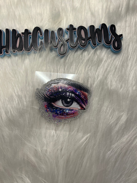 Above Purple Eye Glitter Decal