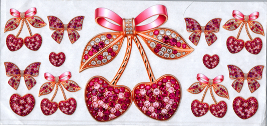 16oz Jeweled Cherries & Bows