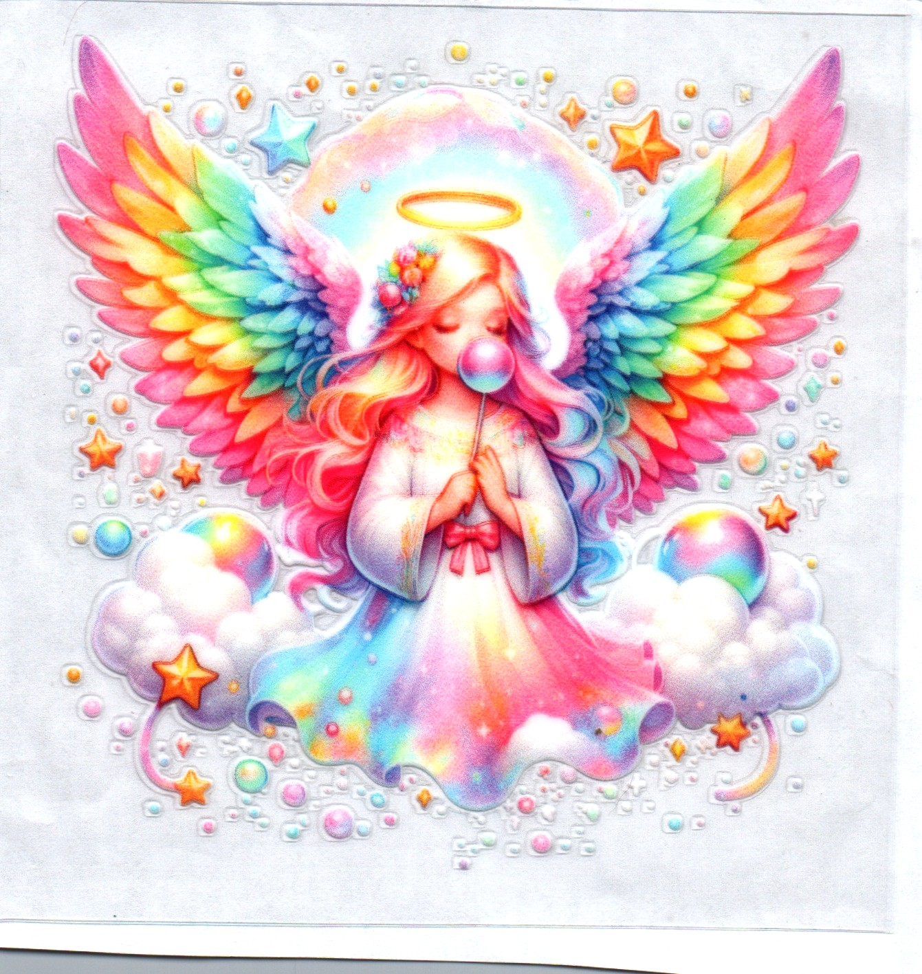 Rainbow Angel Decal 1