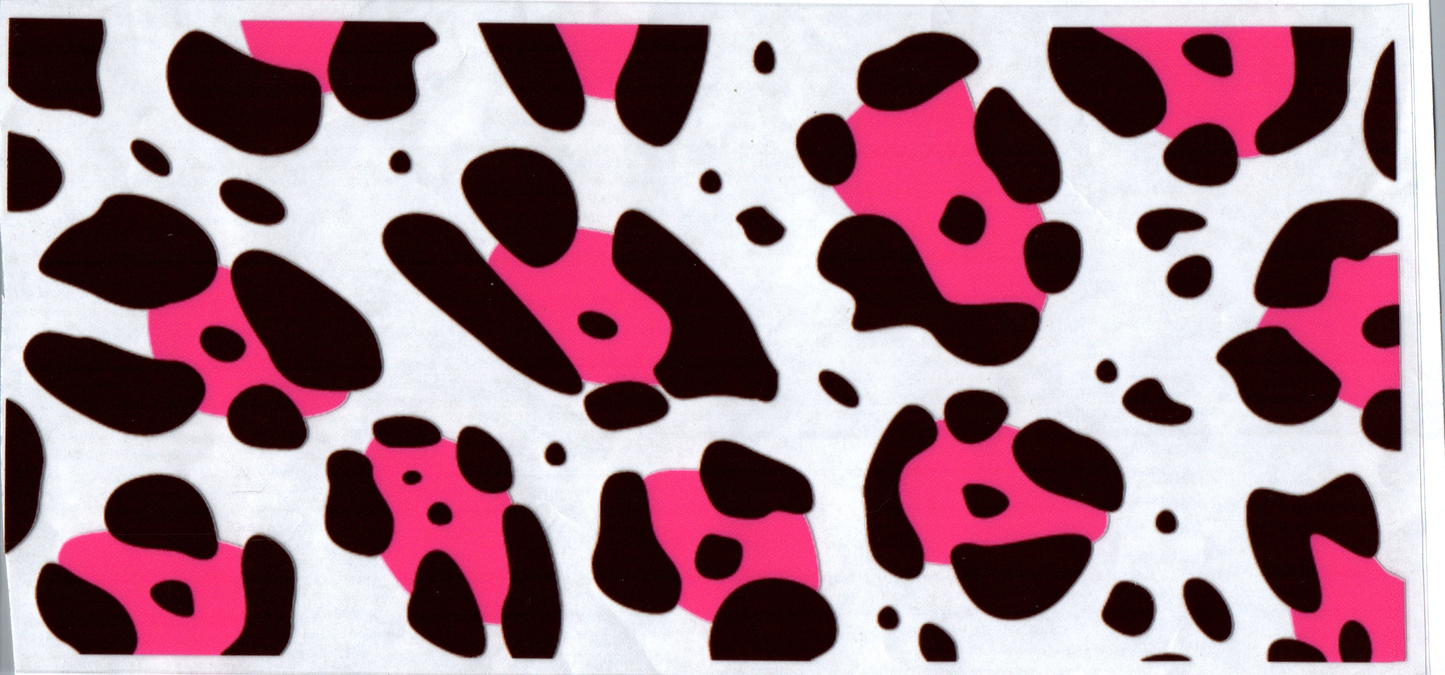 Pink / Black Leopard Print 16 oz