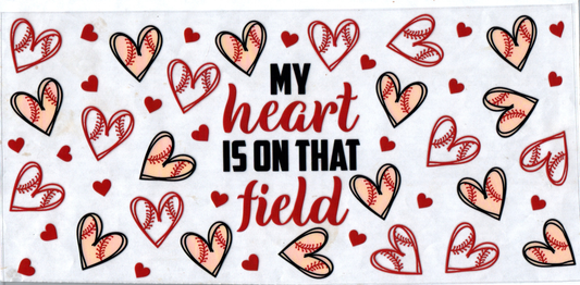 16 oz My heart is on the field baseball 10