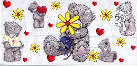 16oz Gray bear yellow flower kids
