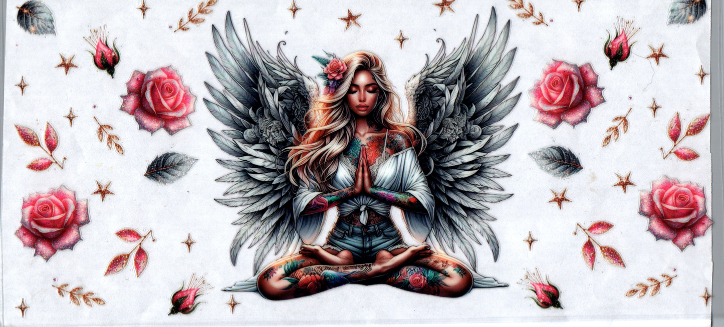 16 oz Tattooed Fairy Praying w/wings