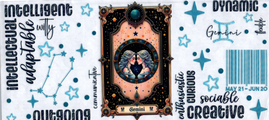 16oz Zodiac Tarot Card Gemini 10