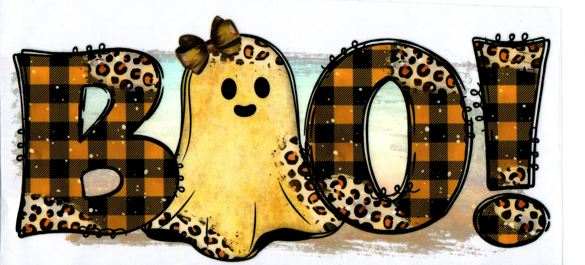 16oz checker cheetah ghost boo halloween 100