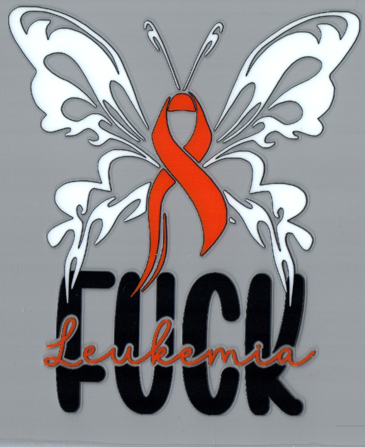 Fuck Leukemia Awareness Single Decal 100