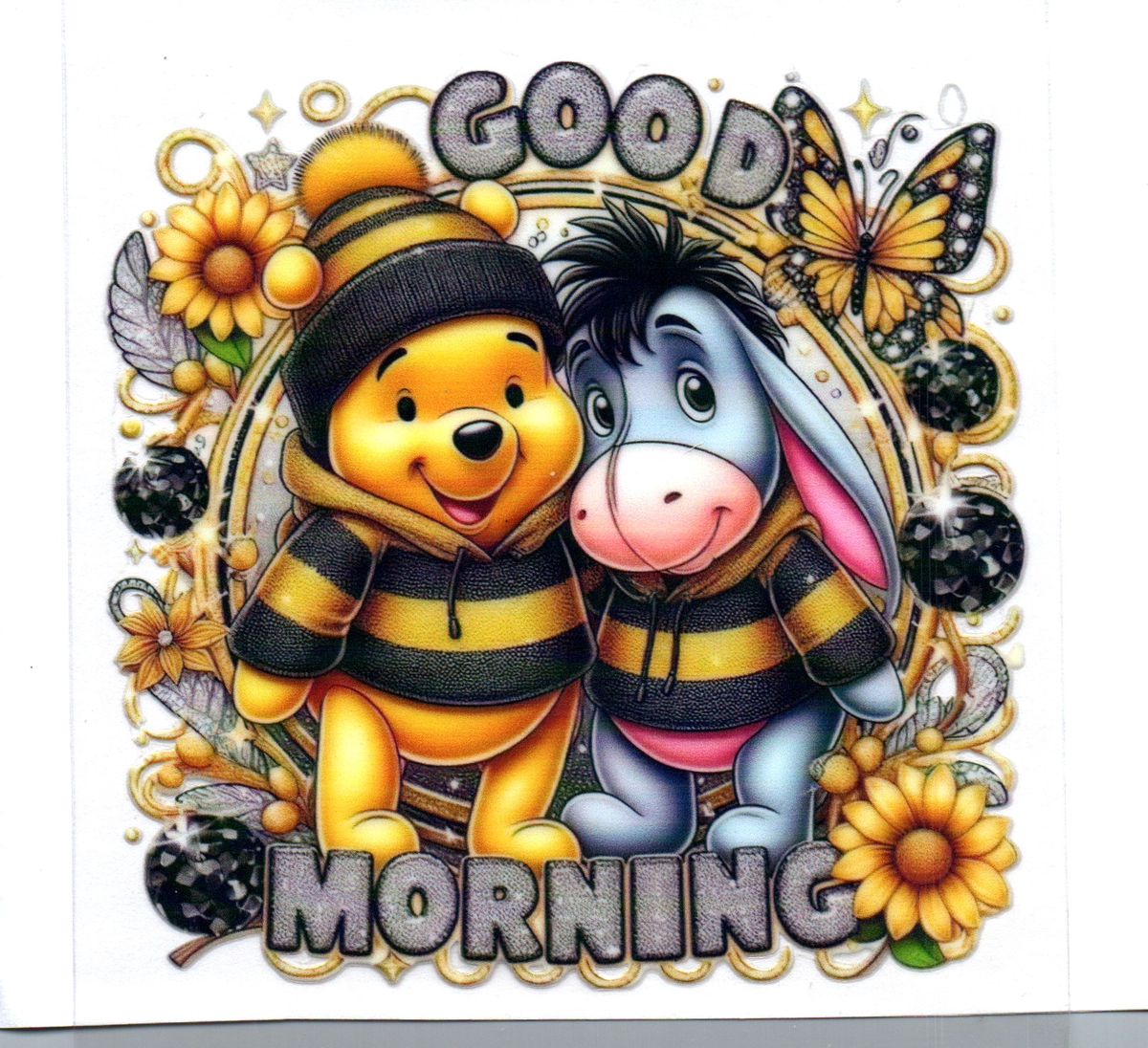 bear donkey good morning DECALS 102