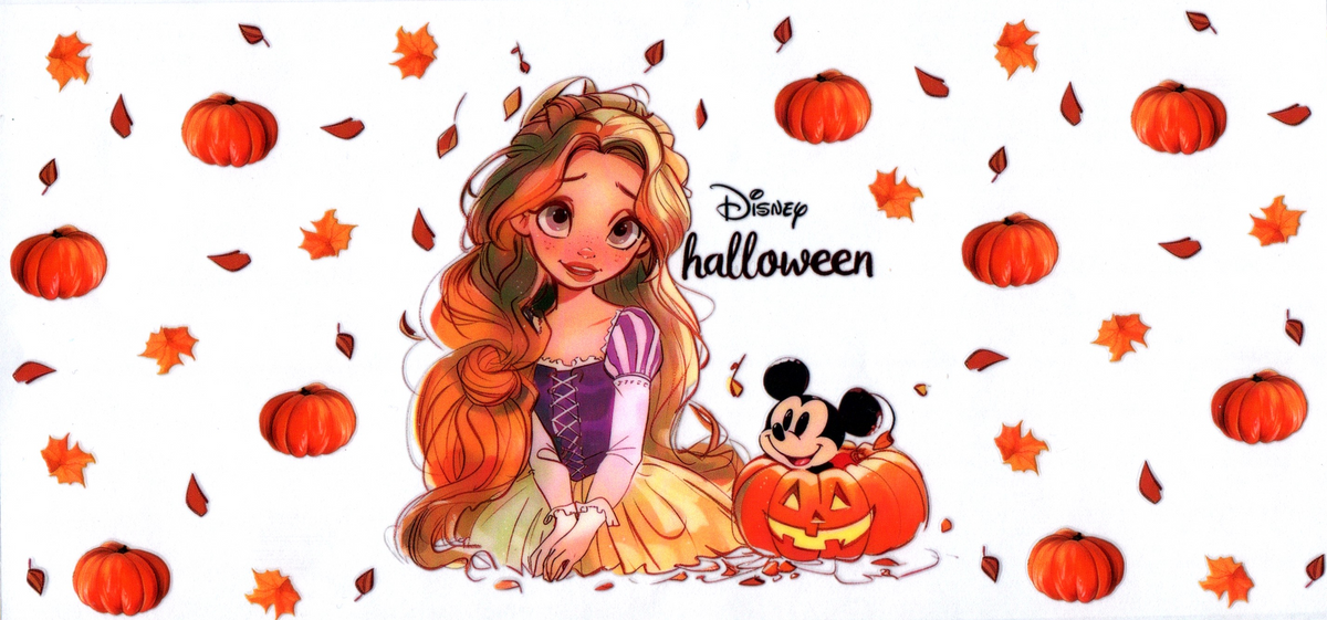 16oz Long Hair Princess orange pumpkins Halloween 10