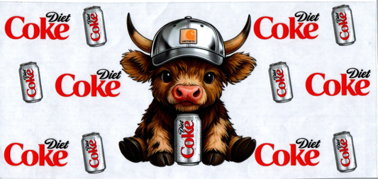 16oz Dt Coke Silver Chartt Cow #103