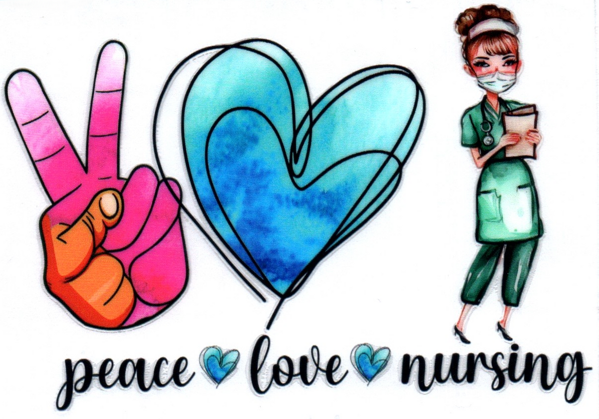Peace Love Nursing Misc. Single Decal 103