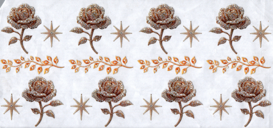16oz Jeweled Gold Flowers 105