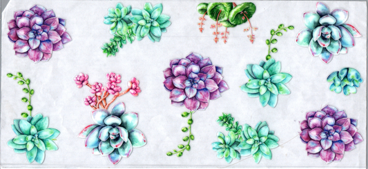 16oz Pretty Light Blue & Purple Flowers 108