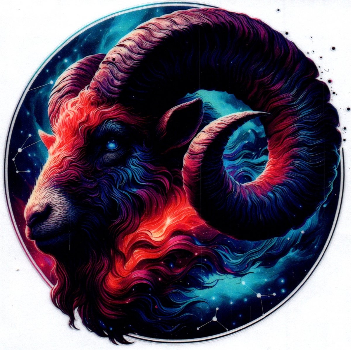 Aries Zodiac Single Decal 10