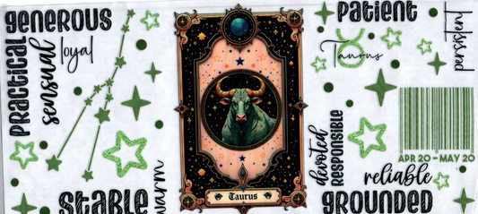 16oz Zodiac Tarot Card Taurus 11
