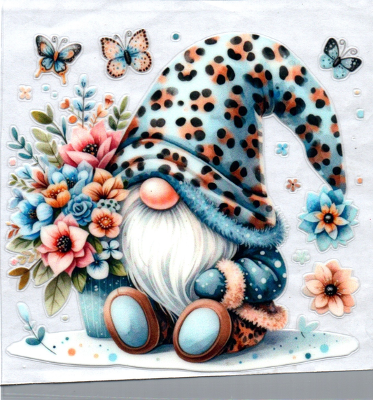 Gnome w/leopard print hat Decal 11