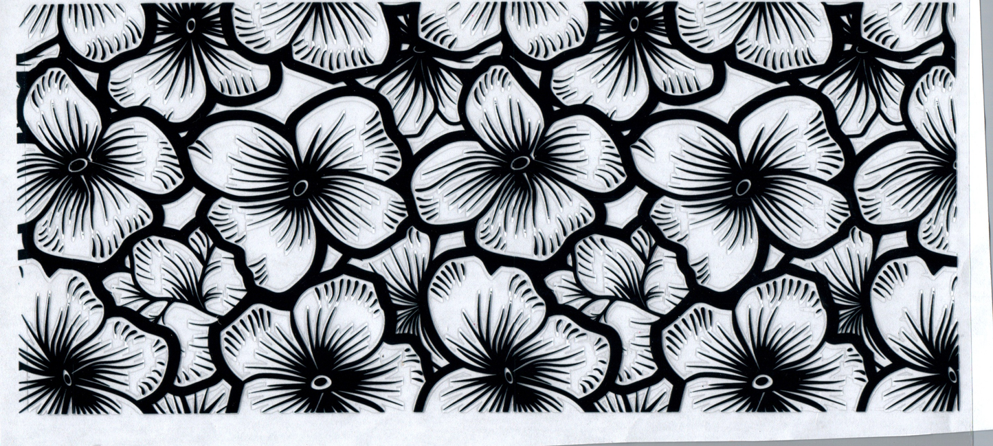 16 oz Tooled Leather Flowers 112