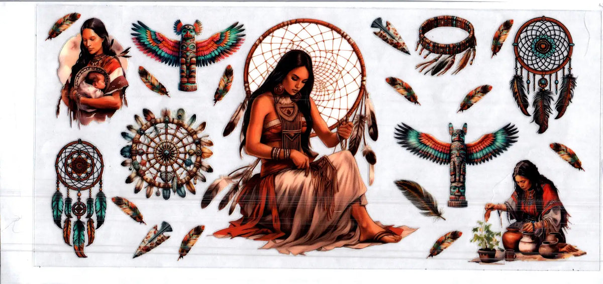 16 oz indian girl dream catcher misc 112