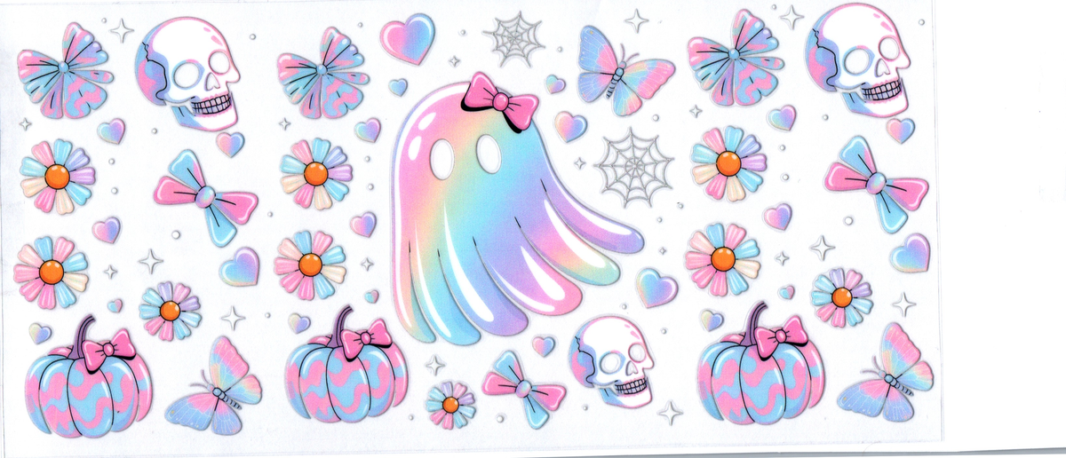 16oz pink blue bubble ghost halloween 113