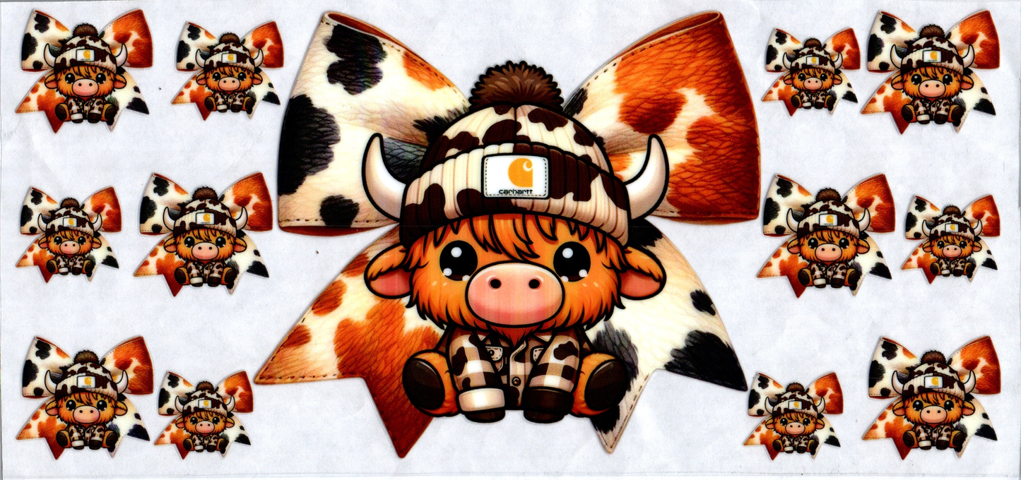 16 oz Chartt Cow w/cow print bow 114