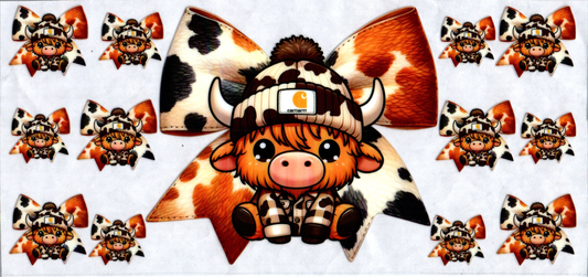16 oz Chartt Cow w/cow print bow 114