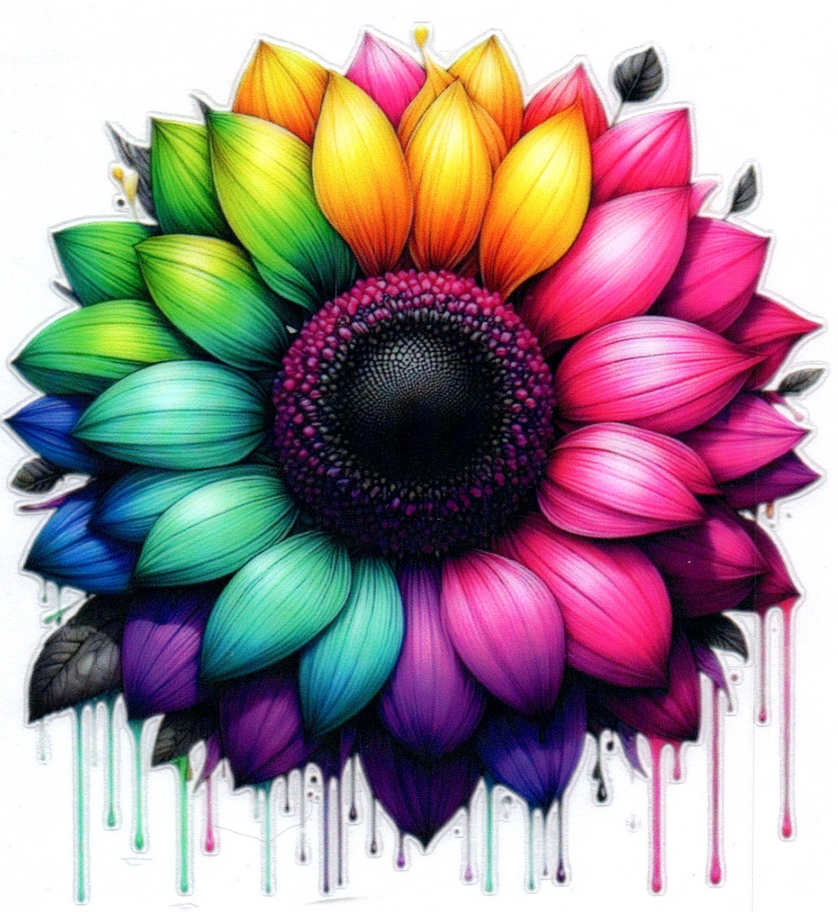 Multicolored flower Misc. Single Decal 114