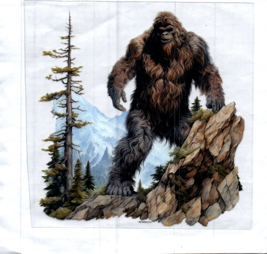 Big Foot on Rock Decal