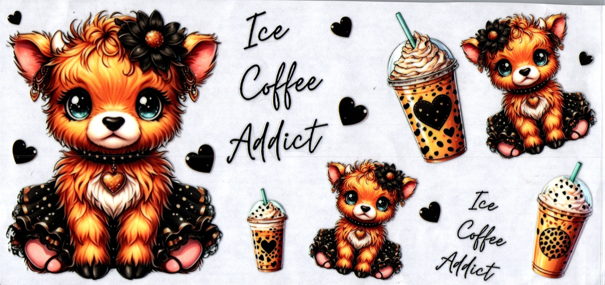 16oz highland cow iced coffee addict 115