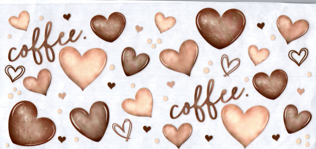 16oz coffee brown hearts 119