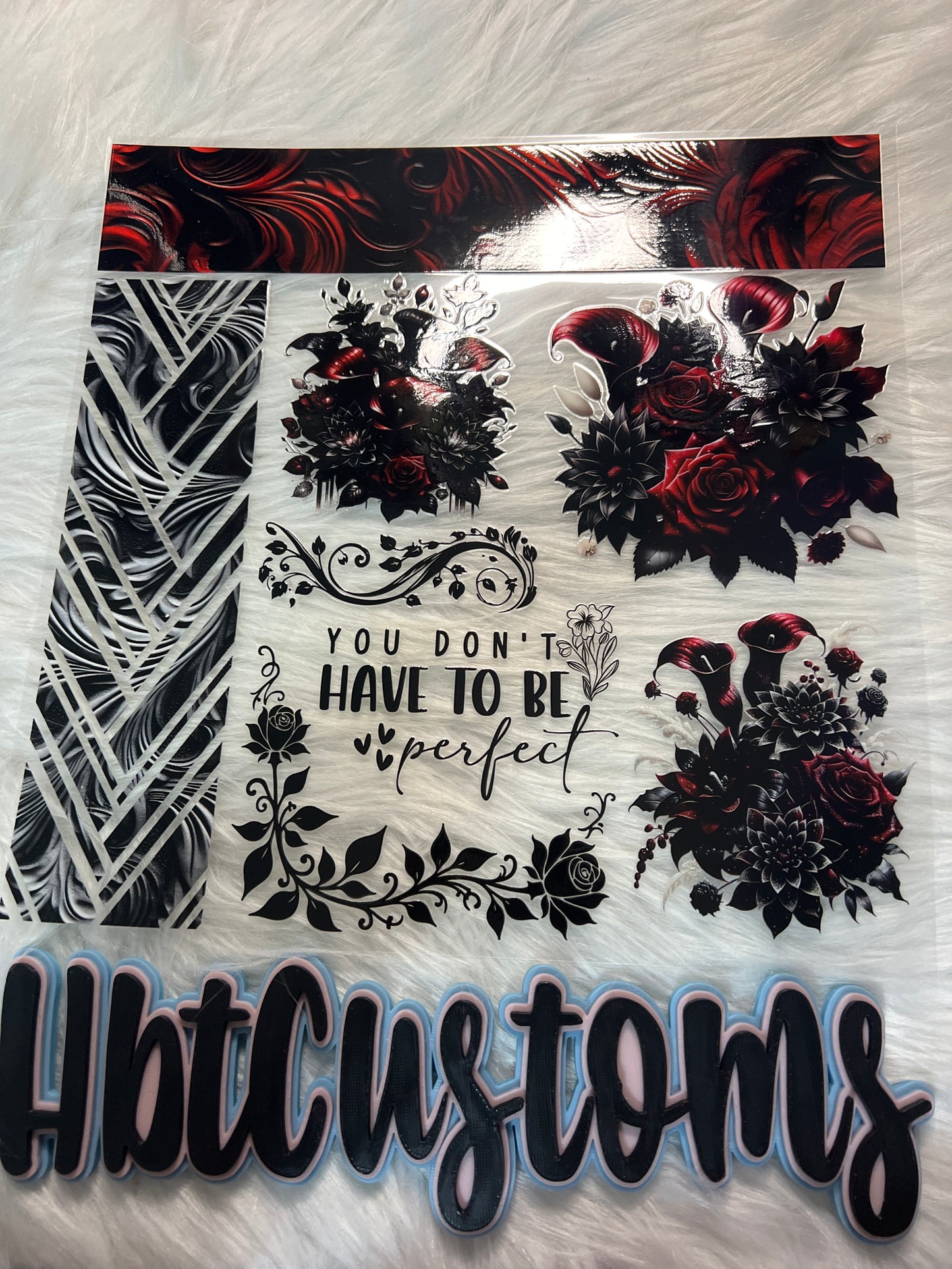 Red/Black You don't have to be Perfect Element