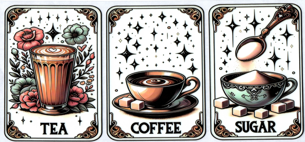 16 oz black stars tea coffee sugar 12