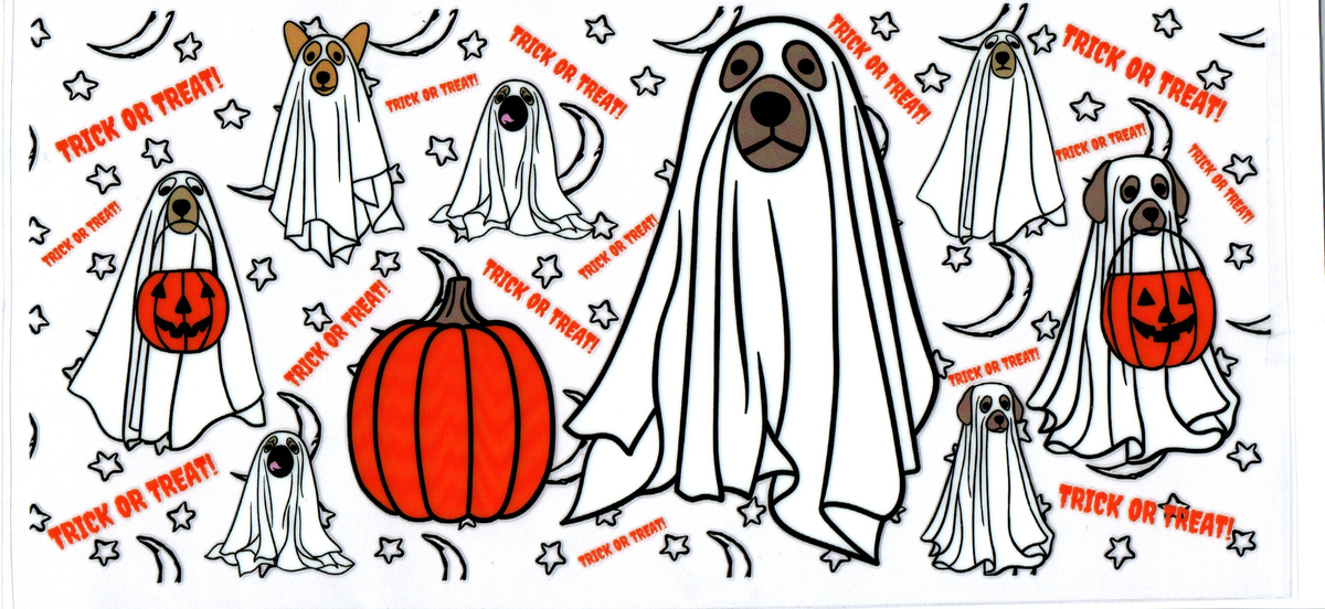 16oz trick or treat ghost dogs halloween 123