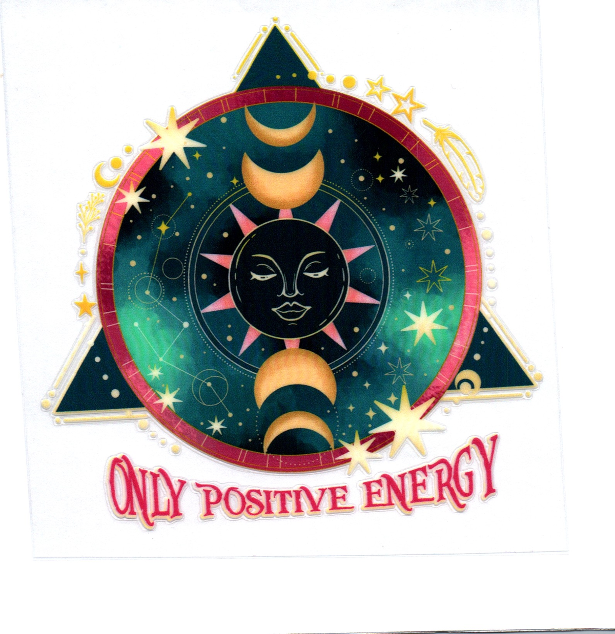 only positive energy Single Decal 123