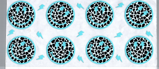 16oz Black, White & Blue Smiley Faces Kids