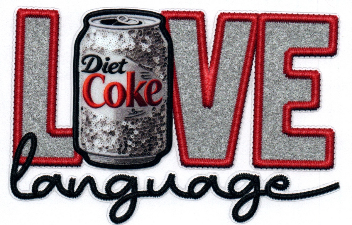 Love language Diet Coke Logo 12 Single Decal