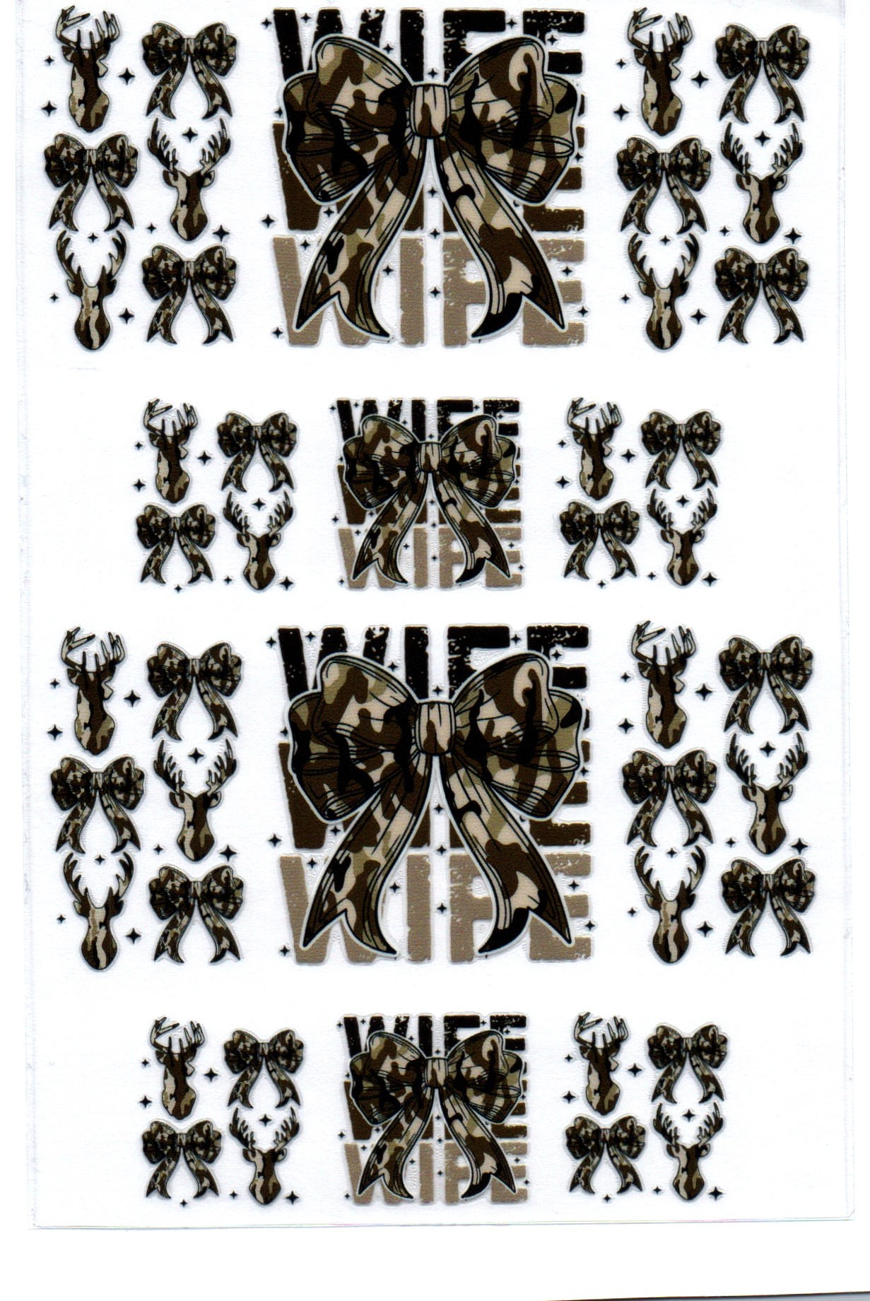 Camo Wifey w/bow Stanley Key Chain Wrap Double 126