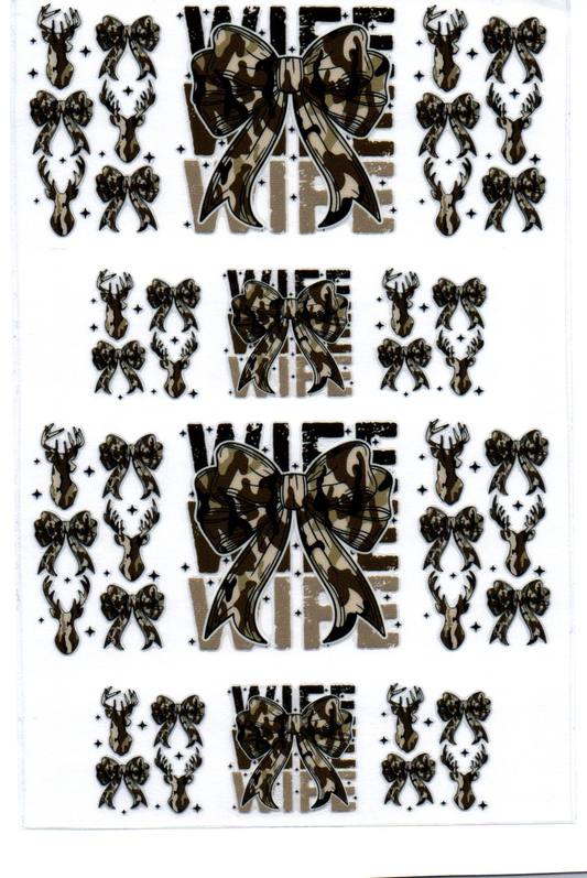 Camo Wifey w/bow Stanley Key Chain Wrap Double 126