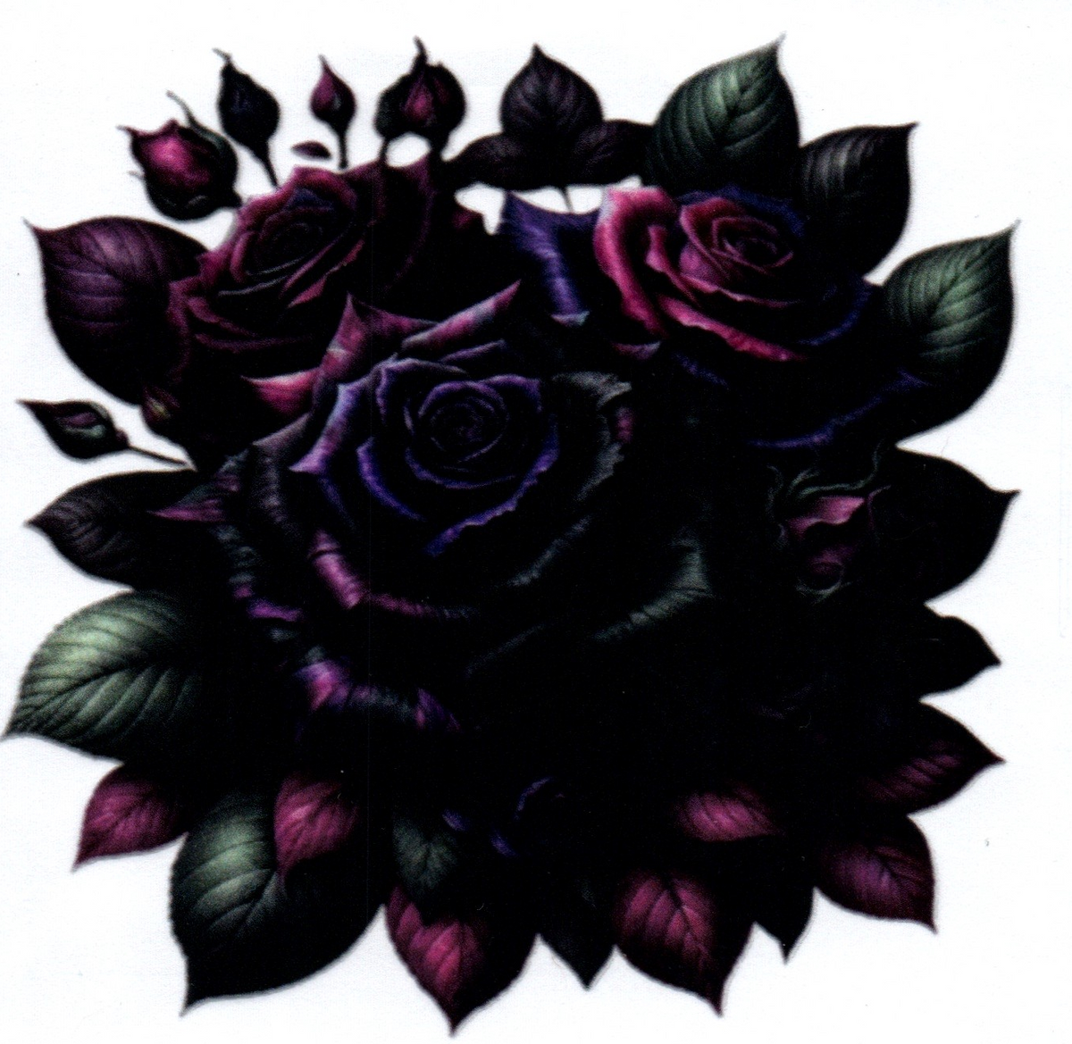Purple Roses Misc. Single Decal 126