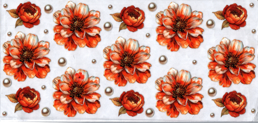 16oz Orange Flowers 127