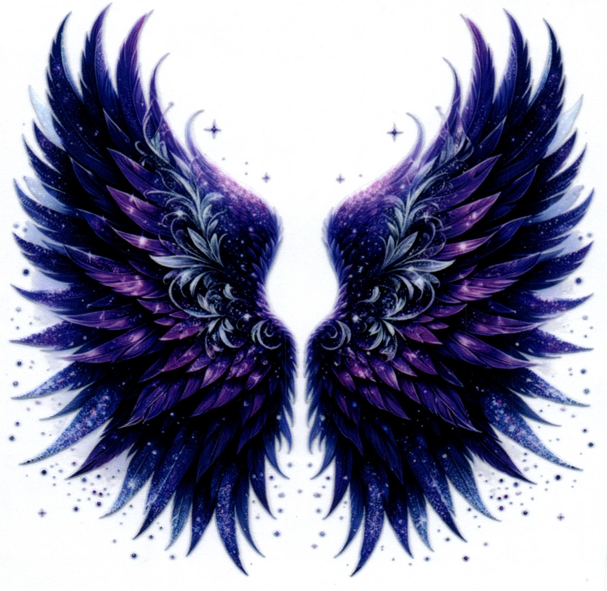 Dark Purple wings Single Decal 12
