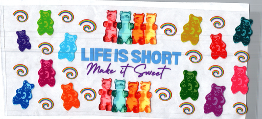 16oz Life is Short Inspirational