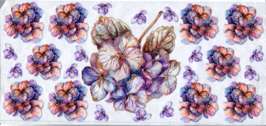 16oz Multi-colored flowers 129