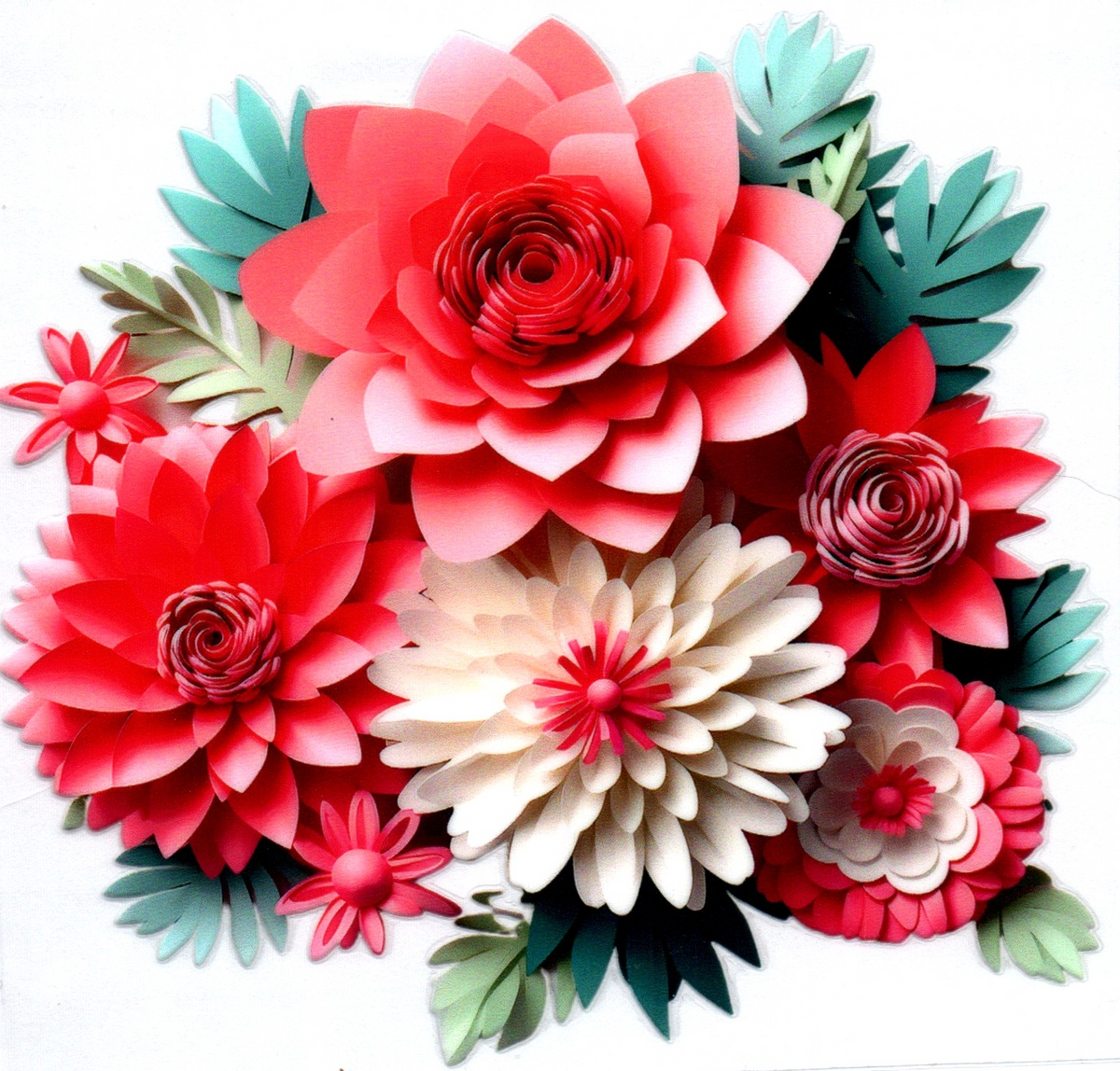Pink/white flowers Misc. Single Decal 129