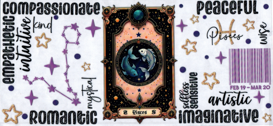 16oz Zodiac Tarot Card Pisces 13