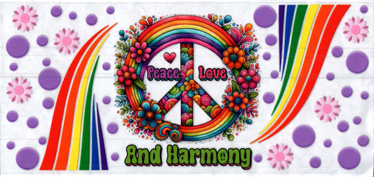 16oz Peace Love & Harmony Inspirational
