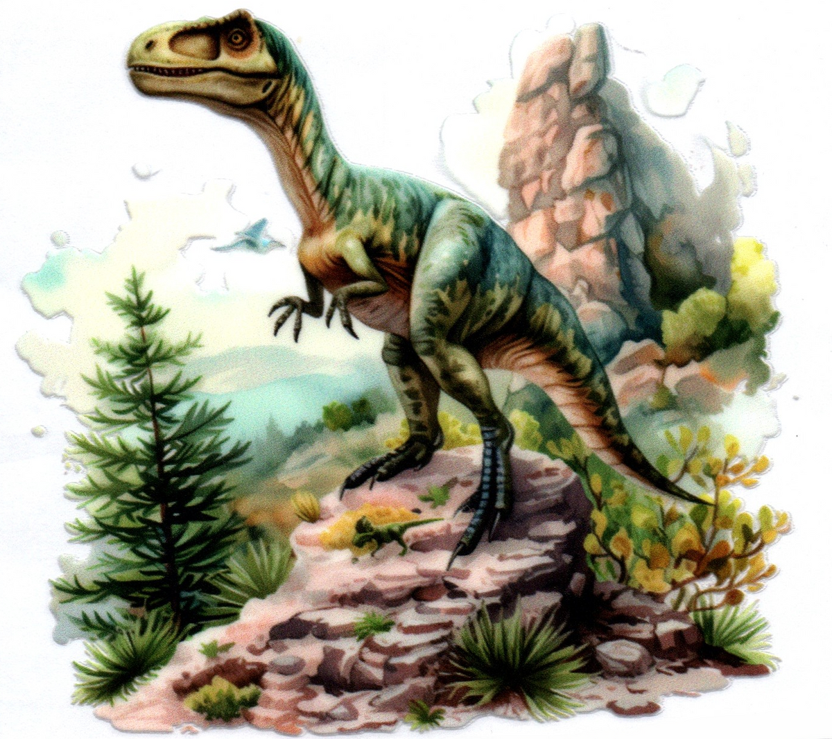 Velociraptor Dino Single Decal 13