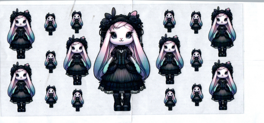 16 oz Gothic bunny Halloween 13