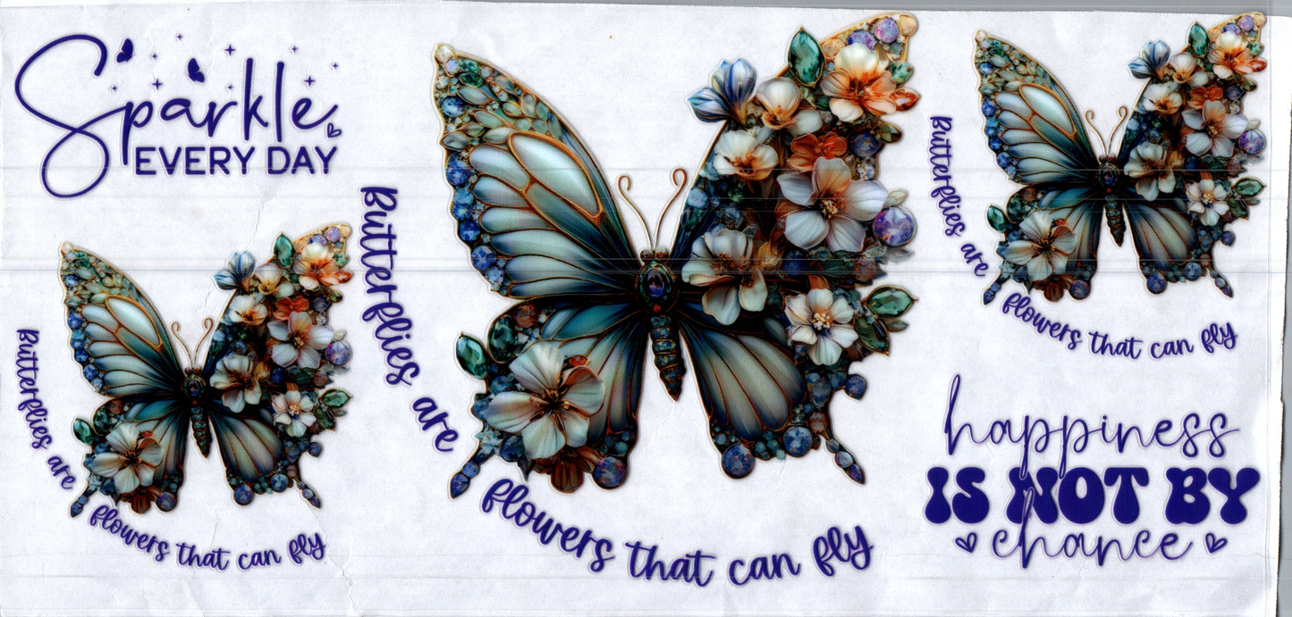 16oz Sparkle Everyday Butterfly Inspirational