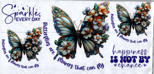 16oz Sparkle Everyday Butterfly Inspirational