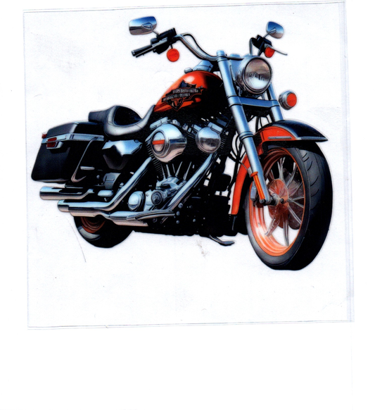 HD Orange Bike Right Decal 13