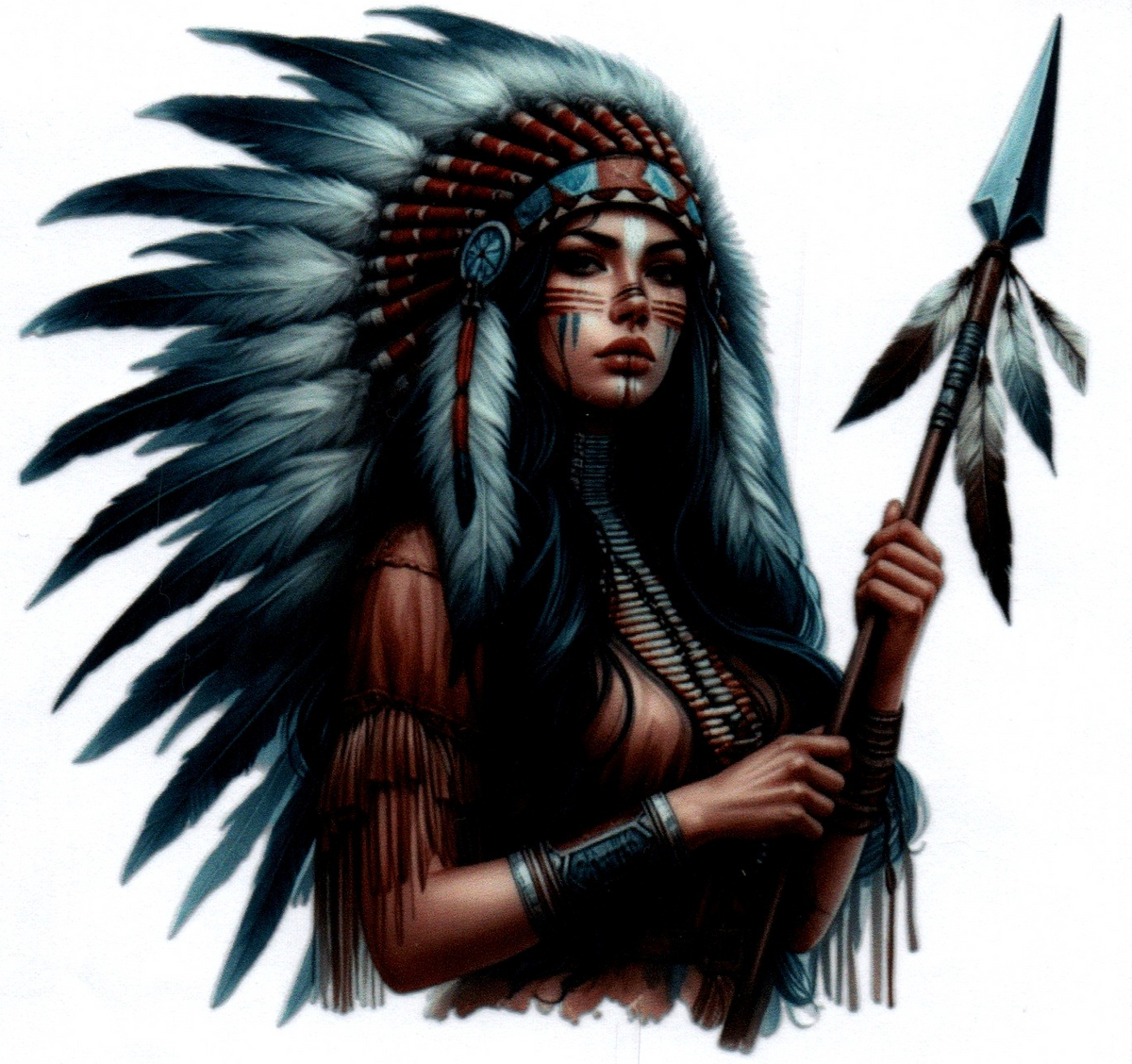 Girl Indian 3 Single Decal 135